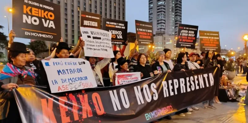 Protestas en Perú rechazan el inicio del gobierno de Keiko Fujimori