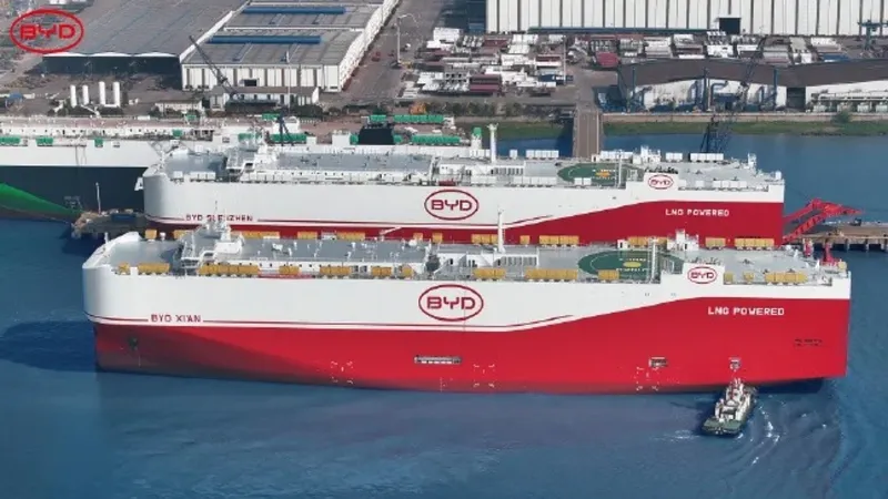 BYD da un nuevo paso para conquistar el mundo: encarga 10 barcos con capacidad para transportar 2.500.000 de coches al año