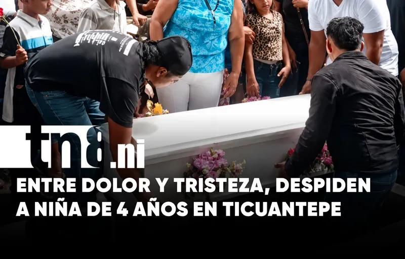 Familiares y vecinos dan el último adiós a niña de 4 años en Ticuantepe