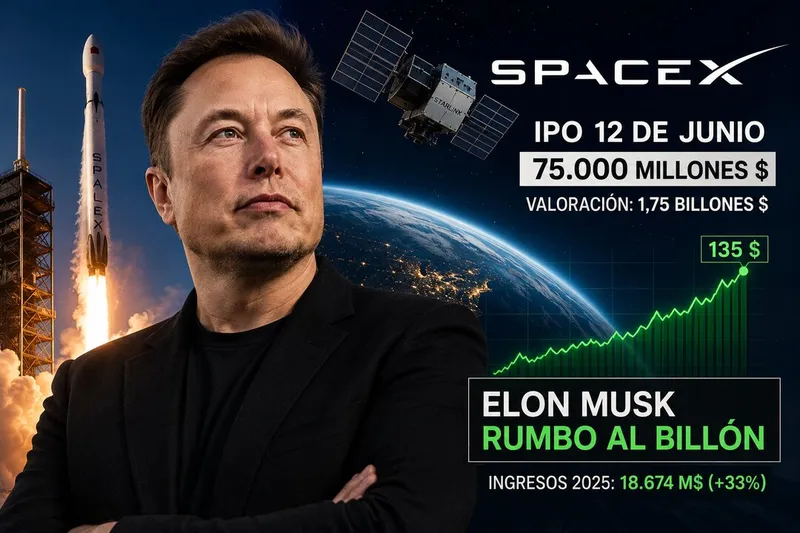 75.000 millones: SpaceX sale a bolsa y pone a Musk al borde del billón