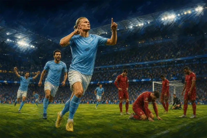 El City golea al Liverpool y responde en la cancha