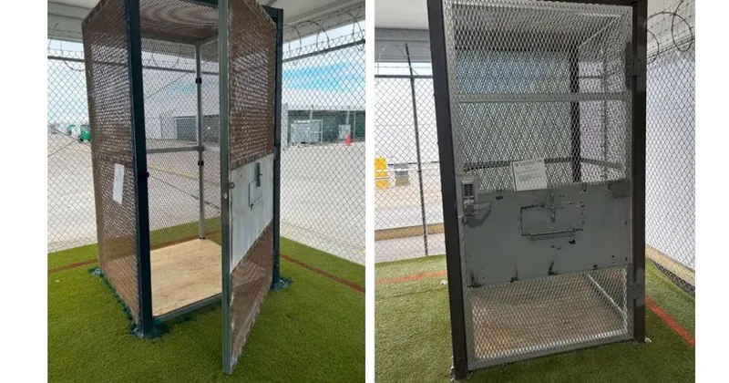 Fotos: las jaulas de 1,6 m² donde el Gobierno Trump encerró a migrantes en Alligator Alcatraz