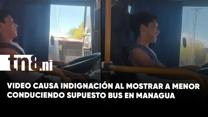Video genera polémica tras mostrar a adolescente conduciendo supuesto bus en Managua