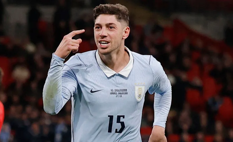 Federico Valverde, a la cabeza de la lista de Uruguay