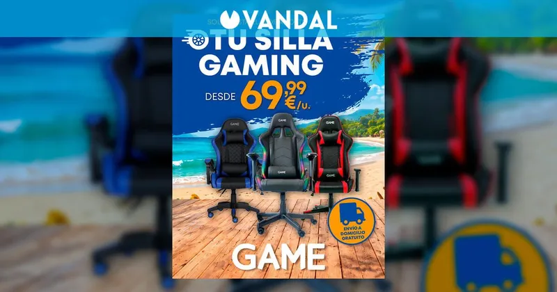 No te pierdas la promoción Verano sobre ruedas de GAME y consigue tu silla gaming al mejor precio