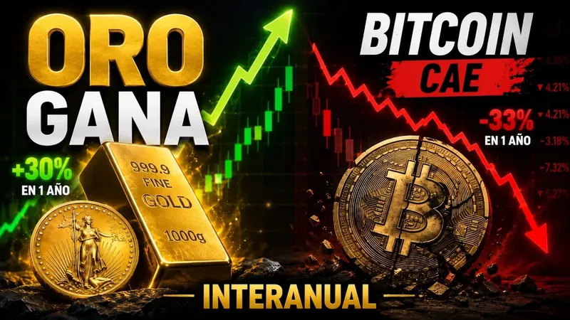 El oro vuelve a sacar los colores a Bitcoin: el refugio clásico aguanta mejor el golpe cripto