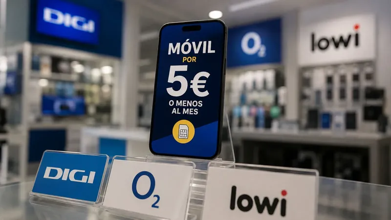 Las 6 tarifas de móvil baratas por 5 euros que puedes contratar en septiembre: ¿es mejor Digi, O2, Lowi…?