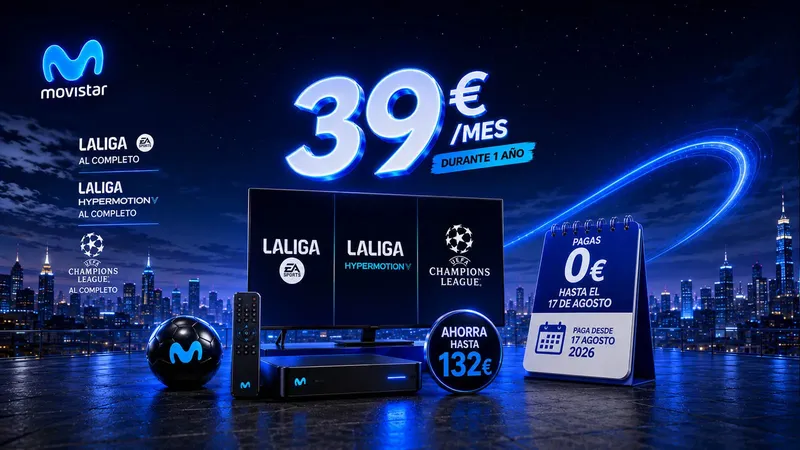 Movistar renueva su mejor oferta para ver todo el fútbol: pagarás menos durante 12 meses