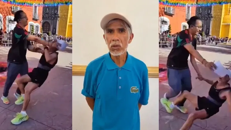 Adulto mayor que fue tacleado cerca de la meta resultó con tres lesiones pero perdona a su agresor