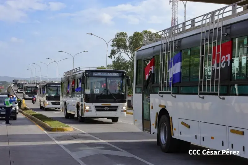 Ya están en Managua los 60 buses chinos que modernizarán el transporte público