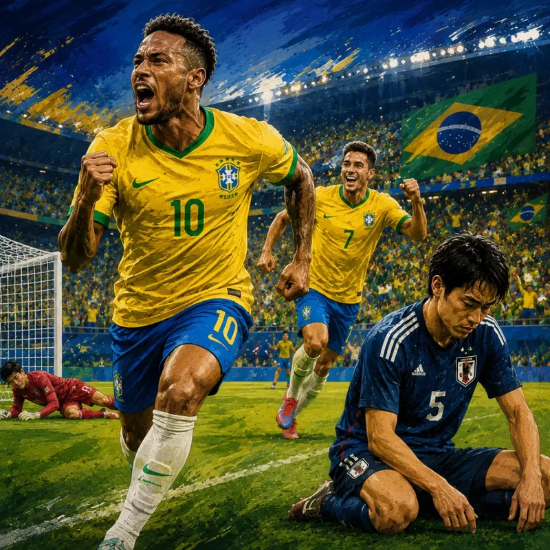 Brasil 2-1 Japón: Martinelli salva en 90+5