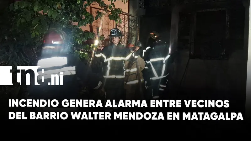 Hombre resulta con quemaduras leves tras incendio en su vivienda en Matagalpa