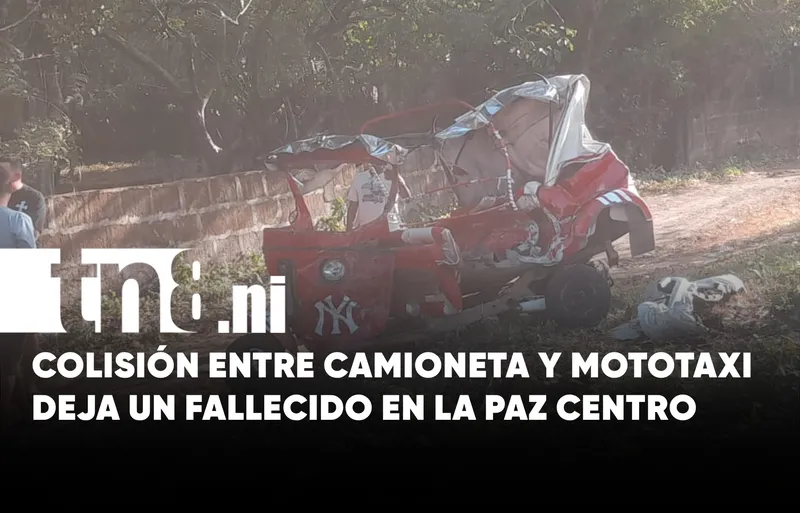 Una persona muere tras colisión entre camioneta y mototaxi en La Paz Centro