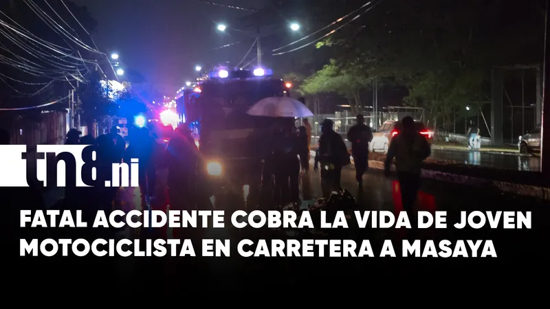 Exceso de velocidad cobra la vida de motociclista en carretera a Masaya