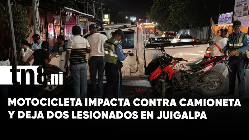 Dos personas lesionadas tras fuerte accidente de tránsito en Juigalpa, Chontales