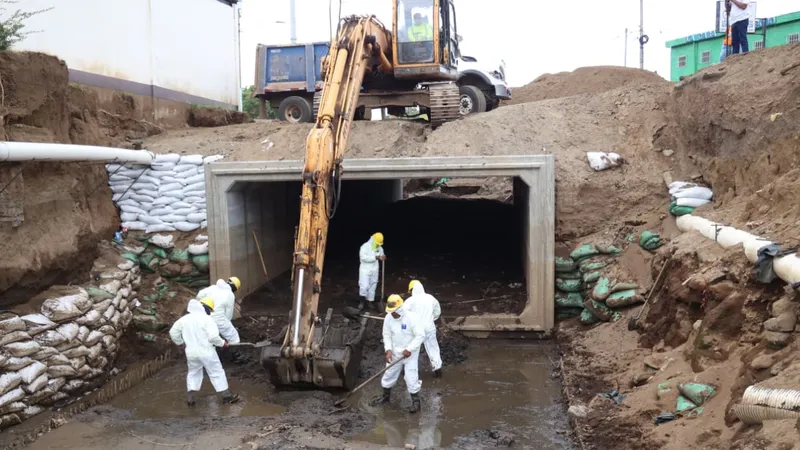 Pista Héroes y Mártires de la Insurrección: obras de drenaje superan el 72 % de ejecución
