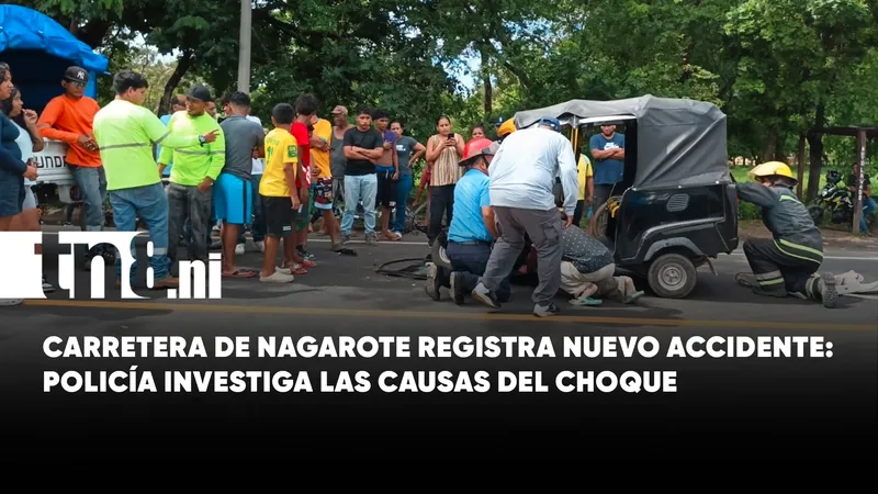 Fuerte accidente en Nagarote: mototaxista resulta lesionado tras chocar contra un camión