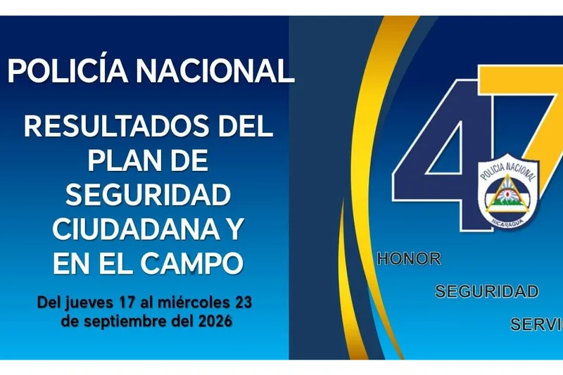 Nicaragua: plan de seguridad deja 54 detenidos en la ciudad y el campo