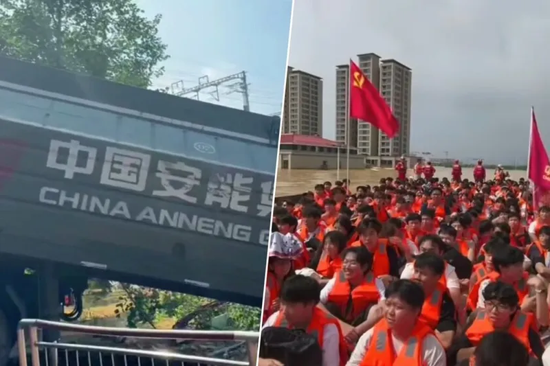 Las inundaciones en China han revelado una gigantesca "criatura" marina: evacúa barrios enteros cuando las carreteras desaparecen
