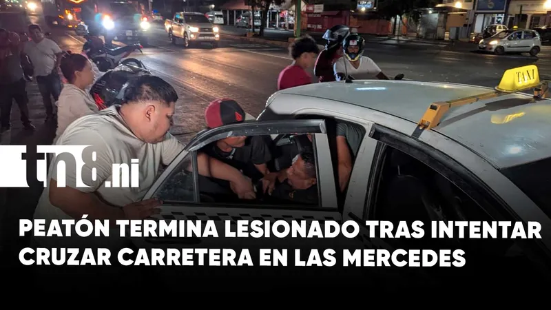 Peatón resuta lesionado tras accidente en las Mercedes