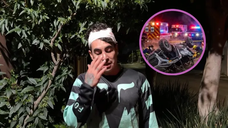 Suavecito publica video del accidente en el que “casi muere” y muestra cómo quedó el razer y su cabeza
