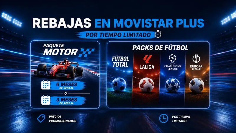 Así son las últimas ofertas de Movistar para ver motor, fútbol o baloncesto con descuento por tiempo limitado