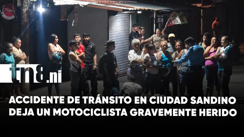 Motociclista resulta gravemente herido tras violenta colisión en Ciudad Sandino