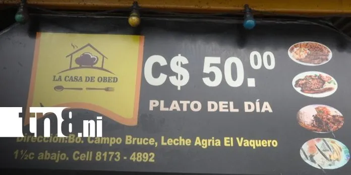 El comedor de Managua que ofrece un “plato solidario” a 50 córdobas