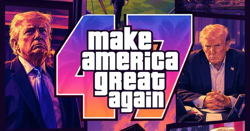Donald Trump se sube al tren de GTA VI en redes sociales y desata críticas por parodiar la portada oficial del videojuego