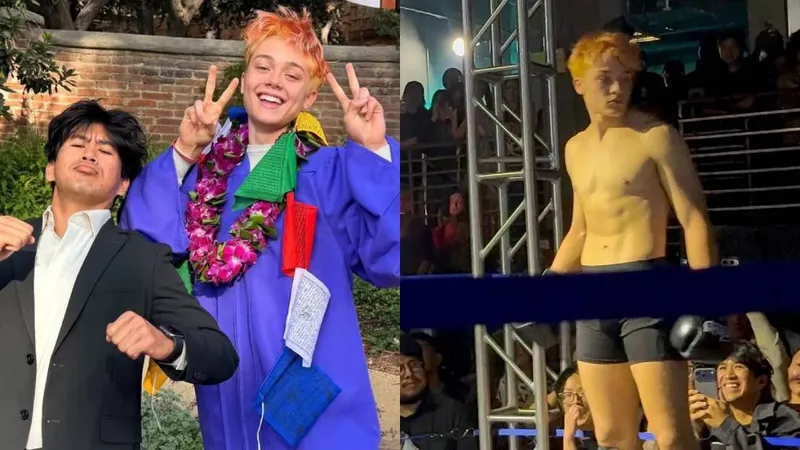 El hijo de Angelina Jolie y Brad Pitt se gradúa horas antes de competir en una pelea de Muay Thai: "Voy a noquearlos"
