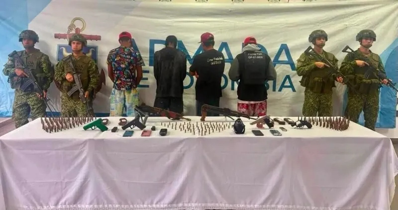 Capturan en San Andrés, Colombia, a dos nicas con armas y municiones