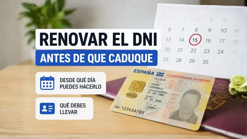 Renovar el DNI antes de que caduque: desde qué día puedes hacerlo y qué debes llevar