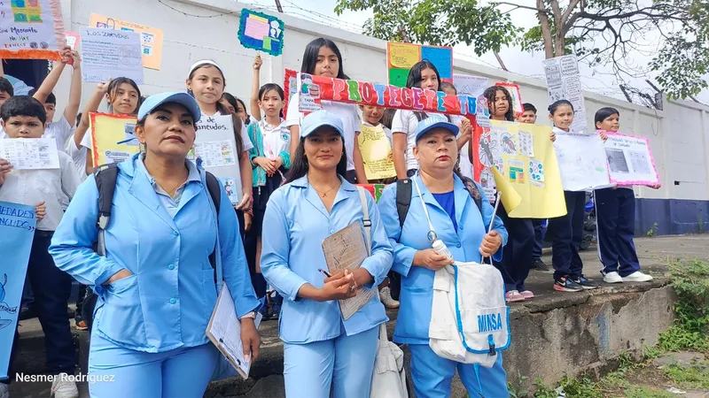 MINSA desarrolla jornada para eliminar criaderos de zancudos en el barrio Sierra Maestra Norte, Managua