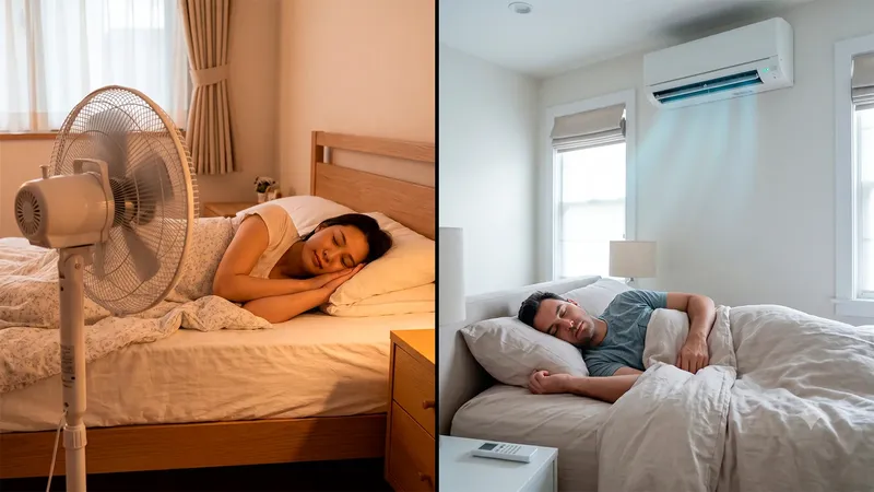 Dormir con ventilador o aire acondicionado: cómo configurarlos para no levantarte con la garganta seca