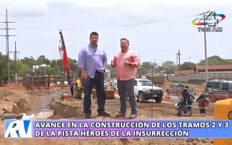 Compañero Fidel Moreno da a conocer los avances de los tramos 2 y 3 de la Pista Héroes de la Insurrección
