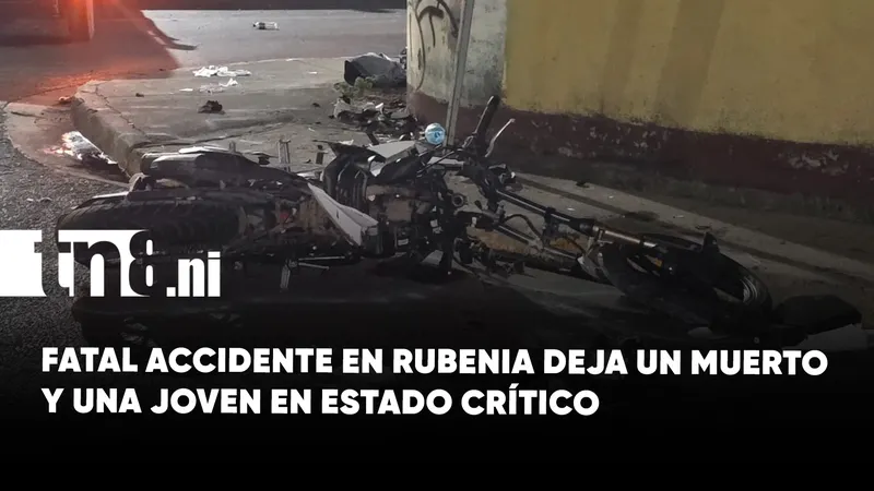 Fatal accidente en Rubenia: motociclista fallece y acompañante queda en estado crítico