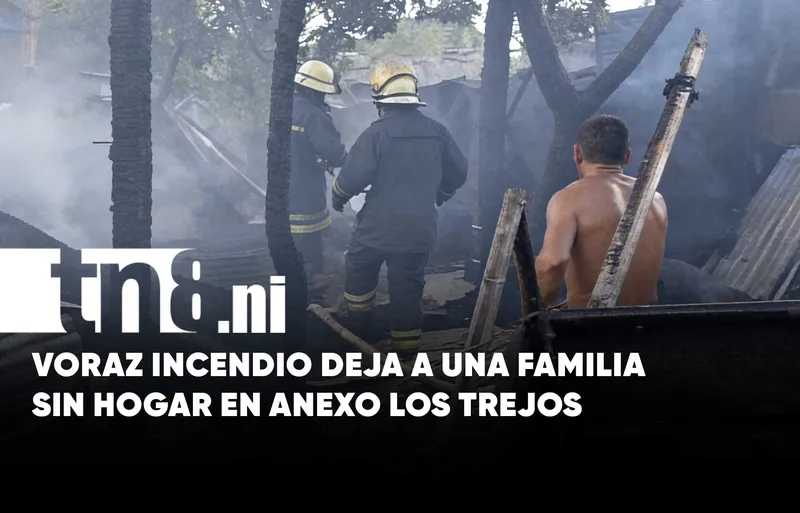 Managua: Una familia pierde su hogar tras devastador incendio en Anexo Los Trejos