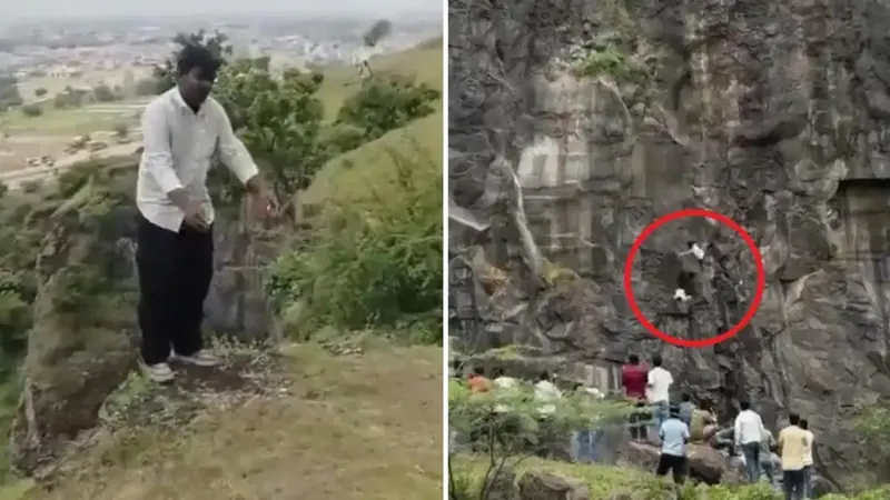 VIDEO ESCALOFRIANTE: Una familia entera cae por un acantilado y muere tras una disputa por un teléfono