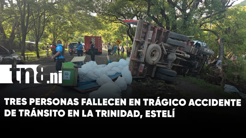 Accidente mortal en Estelí: automóvil impacta contra un árbol y deja tres fallecidos