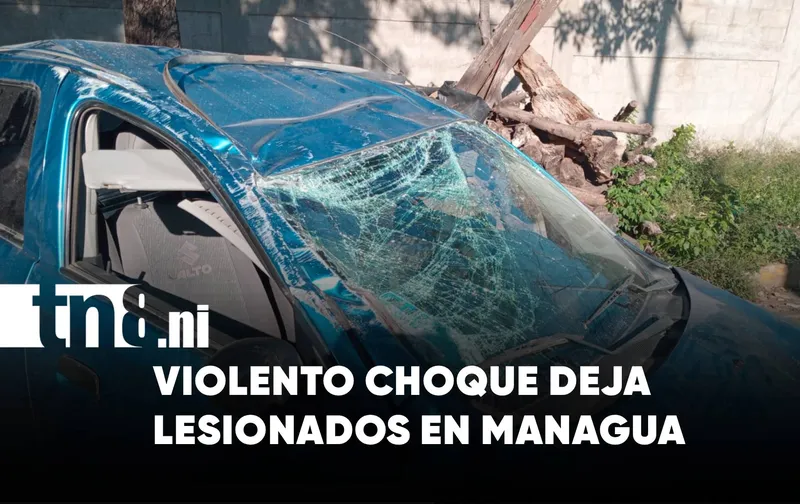 Irrespeto a señal de alto provoca accidente de tránsito en Managua