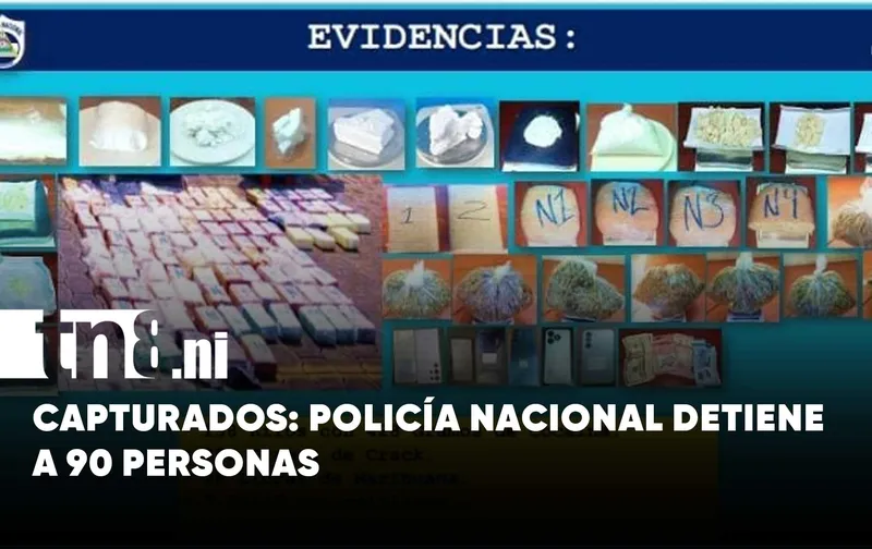 Policía Nacional captura a 90 personas en operativos realizados durante una semana