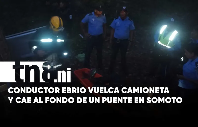 Conductor pierde el control y se vuelca en comunidad de Somoto