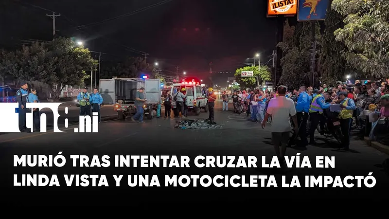Adulta mayor fallece tras atropello en semáforos de Linda Vista, distrito II de Managua