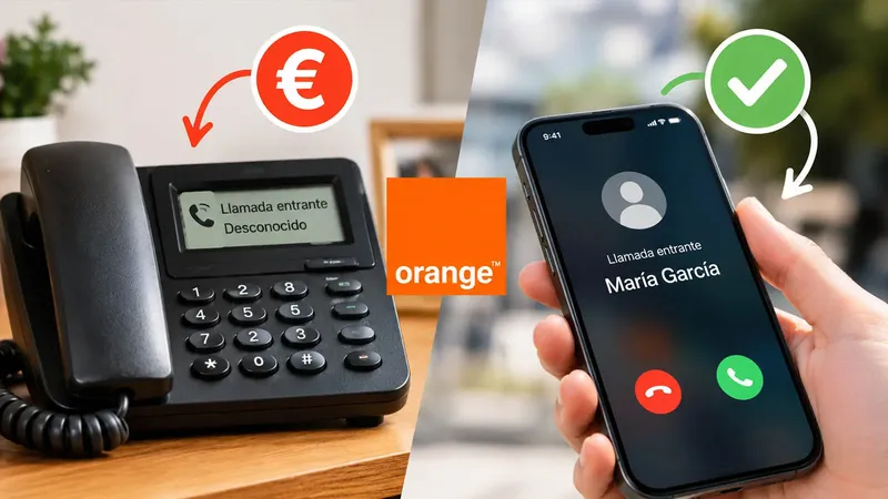 Orange aclara por qué el identificador de llamadas te cuesta dinero en el fijo y es gratis en el móvil