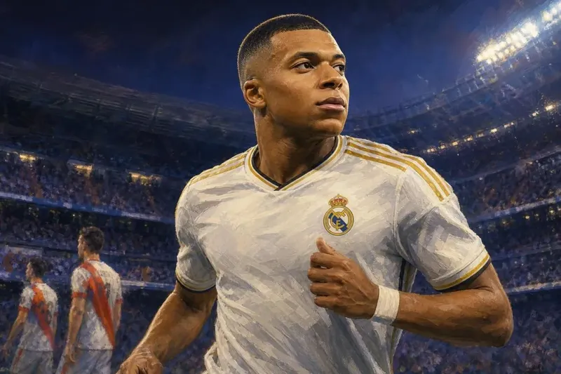 Mbappé iguala marca de James en el Real Madrid en 17 minutos