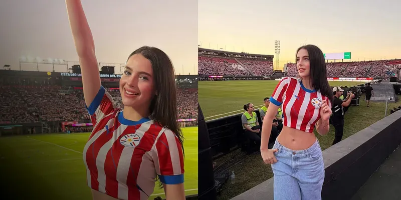 Naiel Aguilera, la Musa del Mundial está muy atenta a su querido Paraguay