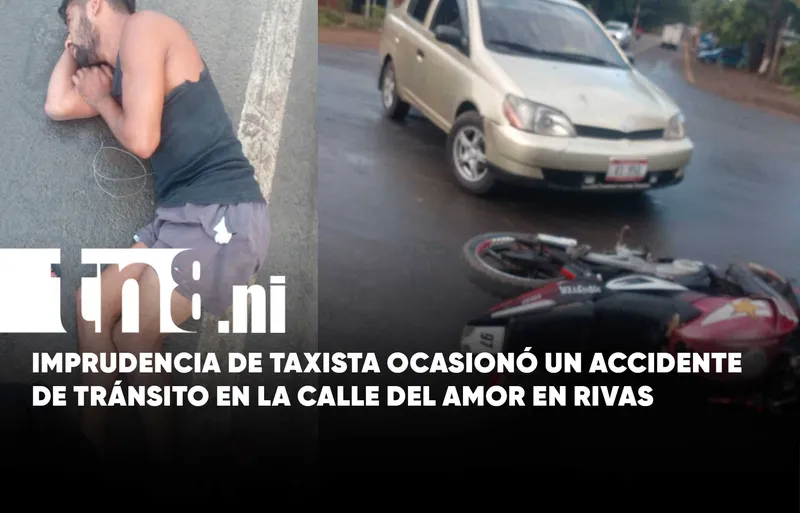 Motociclista queda con graves fracturas tras ser impactado por un taxi en Rivas