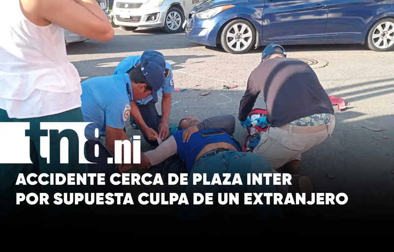 Extranjero al volante provoca accidente cerca de Plaza Inter, Managua