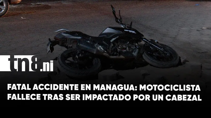 Motociclista muere tras ser impactado por un cabezal en Managua
