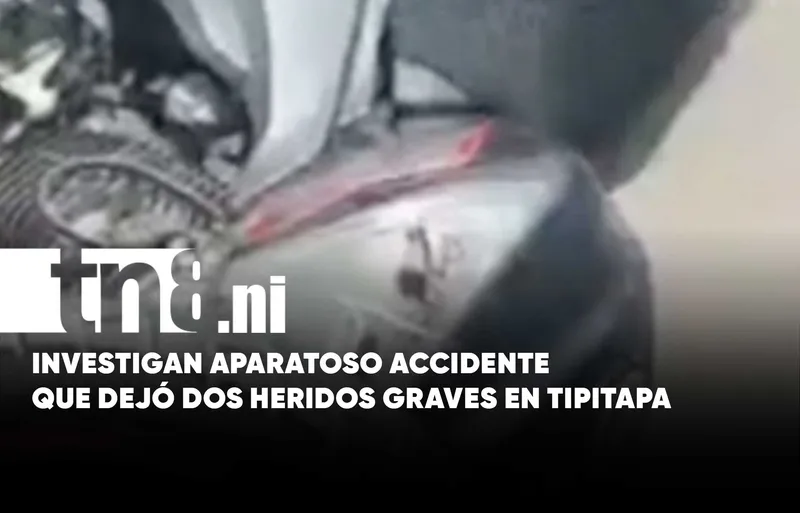 Motociclista y acompañante resultan gravemente lesionados en Tipitapa